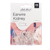 Kidney Earwire Findings – Approx. 19x10mm (46pcs, Stainless Steel)